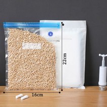 재사용 가능한 진공 실러 백 가정용 플라스틱 투명 식품 보관 씰 신선한 지퍼 냉동고 씰링 클립 핸드 펌프, 16x22cm