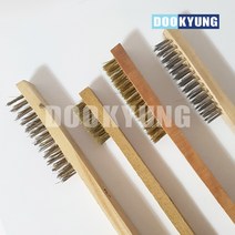 D_나무 손잡이 신주 브러쉬_황동 녹제거 광택, 단품