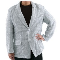 PHI076419NEW반짝이자켓 일반형실버L/무대/사회자/트로트/이벤트/연극/체육대회/파티/무대의상/파티의상/파티용품