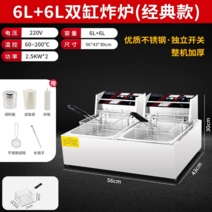 업소용 전기 튀김기 치킨 핫바 감자 주방 타이머, 더블 10L