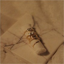 여름 바다패션 바캉스 크라운 하트 세트 반지