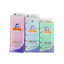 3색 컬러 헤어 구르프 웨이브 그루프 파마 볼륨 구루프 왕 롯드 물결펌 패드 하기 구르프 헤어 롤 긴, 분홍-대, 본상품선택