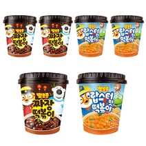 에스제이서진 뽀로로 컵 떡볶이 110g 짜장3개+랍스터맛3개(총6개) 어린이 간식 선물, 999
