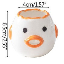 만화 닭 계란 흰색 분리기 계란 노른자 단백질 필터 계란 홀더 세라믹 베이킹 도구 주방 액세서리, Orange