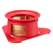 코어 C211RD 원두커피 핸드 드리퍼 골드필터 레드 1컵용 용지필터 불필요, 레드 + 한 잔용2개