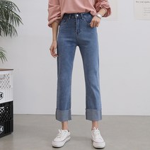 [쏭스타일] 베키롤업데님팬츠