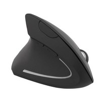 왼손마우스무선 왼손 마우스 인체 공학적 수직 Mause USB 광학 손목 건강한 컴퓨터 노트북을위한 LED 백라, 01 Black, 한개옵션1