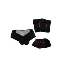 무릎 온열 마사지 전기석 자기 가열 패드 목 벨트 등 허리 지원 열 보호 세트, 4 pieces_매체