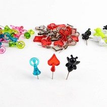 게시판 파티션 꾸미기 디자인 압정 문구용압정 알림판, 1개, 트럼프(18P)