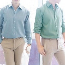 남자 기본 긴팔셔츠 파스텔컬러 가벼운소재 8색