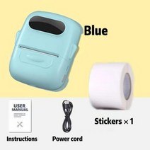 옵셋인쇄기 잉크젯마킹기 골프공 평판 프린터 미니 스티커 라벨 감열식, P50 blue 1 sticker