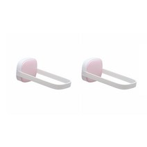 벽걸이 행거 수납 선반 선반 프리 펀치 수납 정리함 접이식 옷걸이 가정용 욕실 액세서리, 2pcs Pink