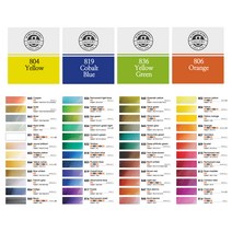 문교 고체 물감 낱색 48컬러 고체용 수채 단색 리필, (819/cobalt blue)