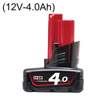RT 밀워키 리튬이온 배터리M12B4 (12V-4.0Ah) 삽입형, 단품