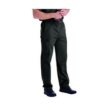 Landau Essentials 남성용 릴랙스 핏 7포켓 엘라스틱 카고 스크럽 팬츠 8555, Black, Black