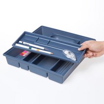 책상위 화장대속 정리 문구 트레이 서랍속 필기용품 오피스 사장실 직장인 승진선물, 1개, 그레이