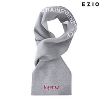 이지오 Layer print wool muffler grey F7MA001