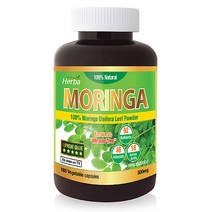 모링가 1000mg 180식물성캡슐 모링가잎 가루 분말 허바 캐나다, 1병/180캡슐