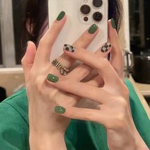 떨샵 붙이는 네일팁 키치 유니크 인조손톱, 2개, NAIL-N339