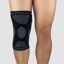 고탄력 테프론소재 스프링지원 무릅보호대 외근 40대 부상방지 여성 성인용 산책 50대, BLACK+GREEN/XL