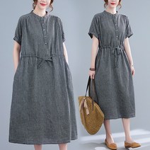 도니와 여성 기본원피스 차이나카라 스트라이프원피스 심플한스타일 직장인원피스 출근패션 결혼식 하객패션 여름원피스 리조트룩 반팔원피스 예쁜원피스 줄무늬원피스 블랙원피스 맞선룩