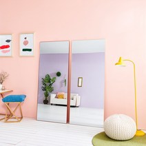 홈잡스 지니 스틸바 일반 대형 와이드 전신 거울, 샴페인골드