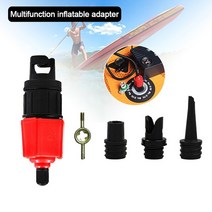 호환 frp 보트 선외기 낚시보트 sup air pump adapter inflatable paddle 카누 고무 카약 보드 로잉 air valve adapter 타이어 압축기, 레드 1 렌치