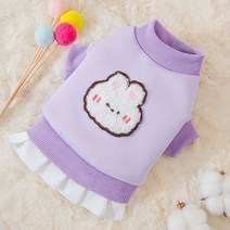마이바우 레이어드 맨투맨 강아지옷 고양이옷, 토끼 퍼플