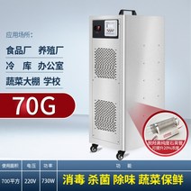 모바일 오존 발생기 산업 식품 작업장 창고 농장 살균 오존 소독 기계 210평, 70g 210평