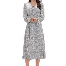 러블로어 레이스카라 롱 꽃원피스