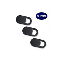 카메라 커버 셔터 자석 슬라이더 플라스틱 웹캠 패드 태블릿 웹 노트북 휴대 전화 렌즈 개인 정보 보호 스티커 402043, 3PCS Black
