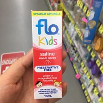 Flo Kids Saline Spray 어린이 코막힘 스프레이 15mlx2팩, 1개
