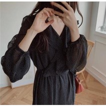 맥시 롱원피스 봄여성 블링블링 여리 쉬폰플라워 드레스