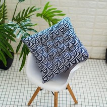 MEIISEO여름 쿨방석 쿨매트 사무실 남감 매트, 45*45cm 직경 원형, 물결 모양의 꽃