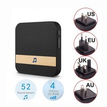 초인종 무선 인터폰 도어벨 현관벨 현관종 무선벨 차임벨 Z5 스마트 HD 720p 2.4G 무선 Wifi 비디오 초인종, 02 dingdong Plug_04 영국 플러그