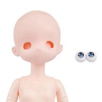 DIY 30cm 인형 메이크업 2D 애니메이션 머리 또는 전체 롤 아름다운 소녀 선물 (머리 열 수 있습니다), A (head), blue eyes