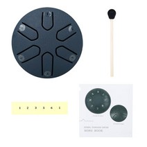드럼 스틸 텅 3 인 6 노트 천적인 톤 C-키 핸드팬 스틱 타악기 54DE, [02] navy blue