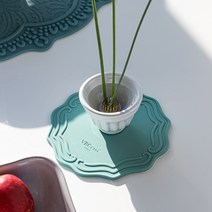 VBC까사 실리콘 티코스터(라운드) 바로크 6color, 크림