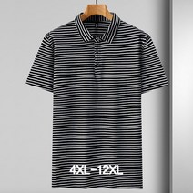 쥬엔리치 남자 빅사이즈 반팔 티셔츠 순면 와이드 카라 캐쥬얼 남성 여름 티 4XL-12XL