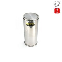 셀럽하우스 야외용 스텐 원형휴지통 뱅뱅이쓰레기통(대) 38L, 1개