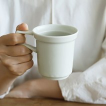 오반자이 오우치카페 커피 머그 모던머그잔 북유럽머그컵 빈티지머그 귀여운머그잔 세련된잔 레트로컵 카페머그 도자기머그, 오반자이 오우치카페 커피머그[크림]