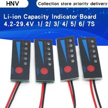 레귤레이터 1s 2s 3s 4s 5s 6s 7s 4.2v-29.4v 리튬 배터리 li-po 리튬 이온 용량 표시기 보드 전원 디스플레이 충전 충전 led 테스터, 29.4v