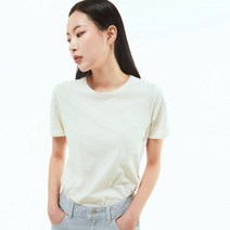 미쏘 여성용 라운드넥 기본 반팔 티셔츠