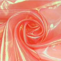 디자이너 형광 직물 150cm x 100cm 화려한 반짝이 거즈 패브릭 무대 웨딩 장식 보일 투명 홀로그램, [01] 100x150cm, [09] red