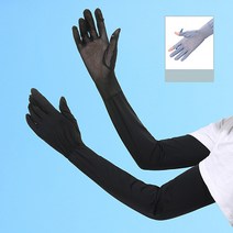 메쉬/오픈/실리콘 고탄력 얇은 아이스 슬리브 통기 자외선 차단 암커버, 블랙A