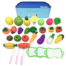 말랑 과일야채 음식모형 자석 썰기 세트 소꿉놀이 대화