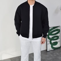뉴에스지 심플 투웨이 네오프렌 블루종 자켓