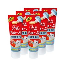 이나바 챠오츄르 튜브 헤어볼참치 CS-154, 츄브 헤어볼케어 참치, 80g, 6개