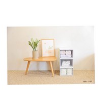 창고정리 뒷베란다 멀티수납장 1개 드레스룸 수납하기좋은 귀여운정리함 라탄수납장 학생서랍장 미니서랍장, 투명