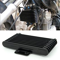 바이크 오토바이 오일 쿨러 엔진 라디에이터 125cc-250cc 먼지 자전거 ATV 125ml 실버 SO-10, [04] black m10 x 1.25